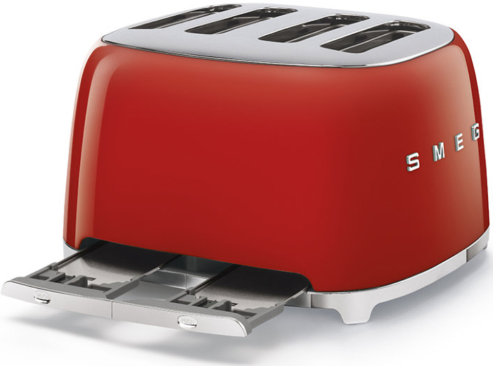 Тостер на 4 ломтика красный SMEG TSF03RDEU