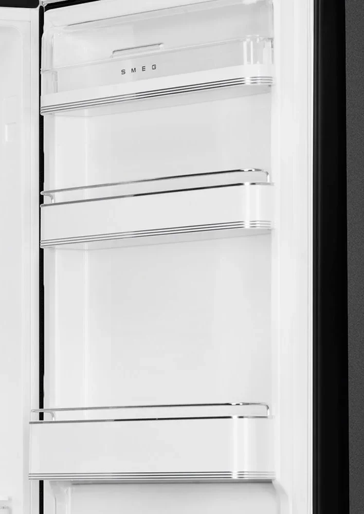 SMEG FAB32RBL6 Отдельностоящий двухдверный холодильник, стиль 50-х годов, 60 см, черный, No-frost, п